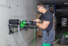 Применение дрелей для сухого алмазного бурения с микроударом Eibenstock ESD 162