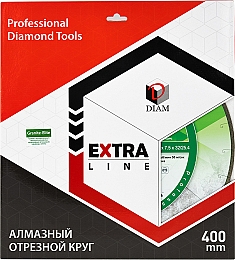 Упаковка алмазного отрезного диска Diam Extra Line 1A1R Корона Granite-Elite 400 мм Упаковка алмазного отрезного диска Diam Extra Line 1A1R Корона Granite-Elite 400 мм